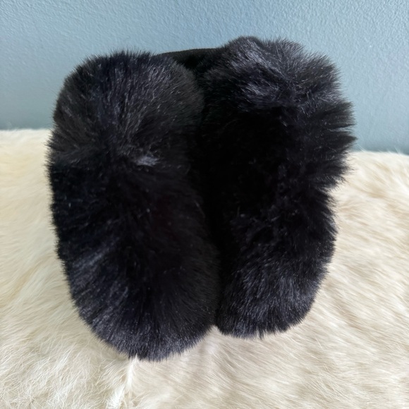 UGG Faux Fur Black Ear Muffs - Picture 5 of 9